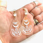 Chrystal Clear Etched Crystal Power Earrings