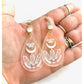 Chrystal Clear Etched Crystal Power Earrings