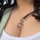 Dandelion Seed Necklace with Moss Agate