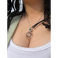 Dandelion Seed Necklace with Moss Agate