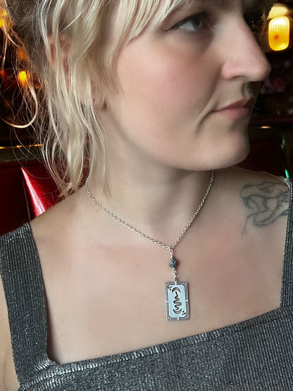 Luna Serpent Tarot Card Necklace