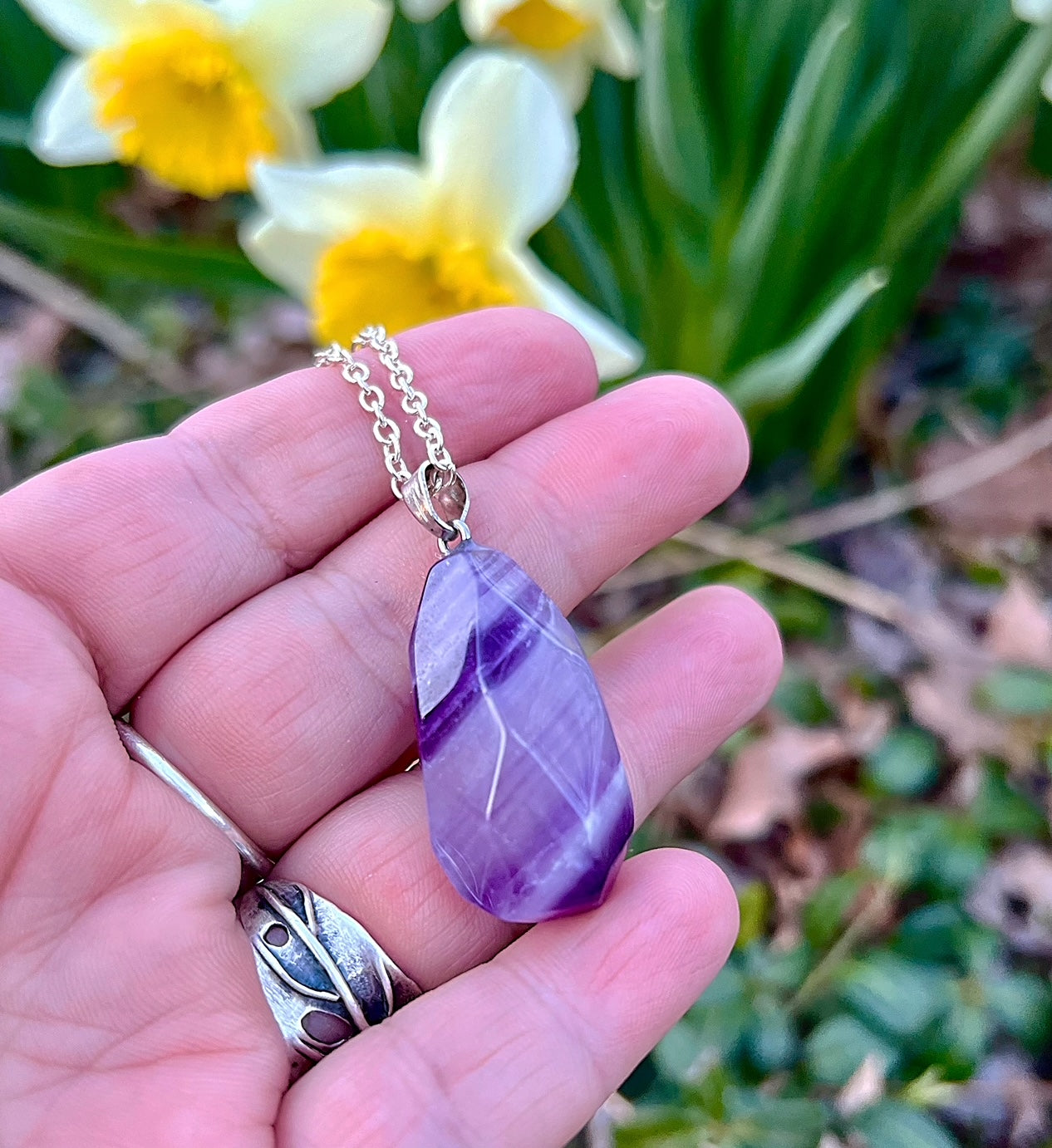 Raw Amethyst Gold Necklace – Vibe Jewelry
