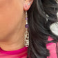 Amethyst Geometric Dangle Earrings