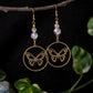 Breast Cancer Awareness Butterfly Earrings