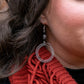 Ouroboros Earrings with Rutile Quartz
