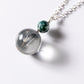 Dandelion Seed Necklace with Moss Agate