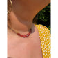 Strawberry Quartz Polished Stones Necklace