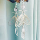 Moth and Crystal Long Earrings