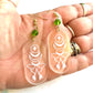Chrystal Clear Luna Moth Etched Earrings