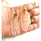 Chrystal Clear Luna Moth Etched Earrings